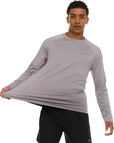 Vista 5 de Champion Camiseta de natación de manga larga para hombre, UPF 50+ de secado Gris claro
