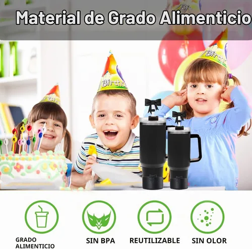Vista 4 de Cubiertas de Pajitas con Lazo de Silicona y Botas con Lazo de Silicona Negro