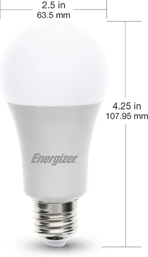 Vista 5 de Energizer Connect Smart A19 Bombilla LED blanca cálida con control de voz y acceso remoto a través de tu teléfono inteligente Compatible con Alexa