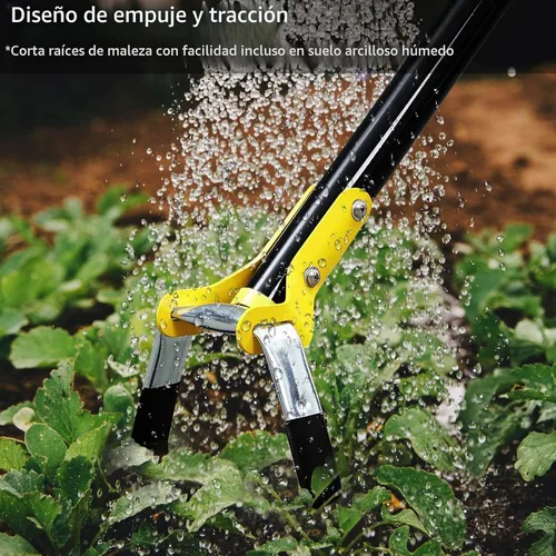 Vista 2 de DonSail Herramienta de jardín Hoe – Azadas de jardín para deshierbar jardinería mango largo resistente – lazo de deshierbe ajustable azada estribo