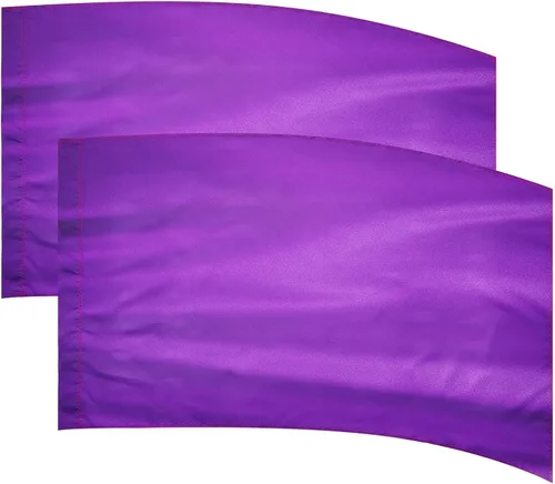 Vista 9 de Jecery 2 banderas de protección de color de 36 x 54 pulgadas, de poliéster, rectangular, curvada, color sólido, banderas de adoración para danza al