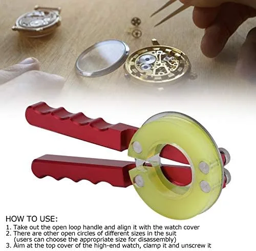 Vista 3 de ViaGasaFamido Kit de reparación de relojes, herramientas de extracción de abrelatas de bisel de reloj, herramientas de reparación de relojes