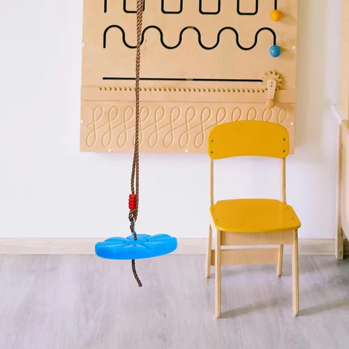 Vista 4 de Uonlytech Columpio octogonal de disco de pétalos para silla colgante de plástico al aire libre, fácil de limpiar, columpio de jardín S para todas