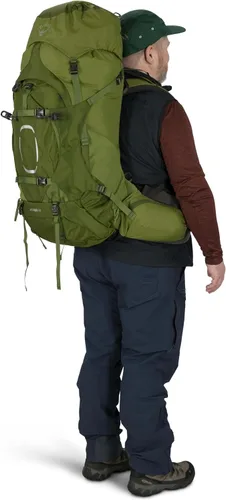 Vista 15 de Osprey Aether 65L Mochila de mochilero para hombre, color negro, S/M, ajuste extendido