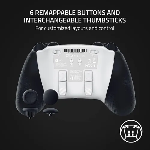 Vista 6 de Razer Wolverine V2 Pro Wireless Gaming Controller for PlayStation 5 PS5 PC HyperSpeed Wireless - Mecha-Tactile Action Buttons - 8-Way Microswitch