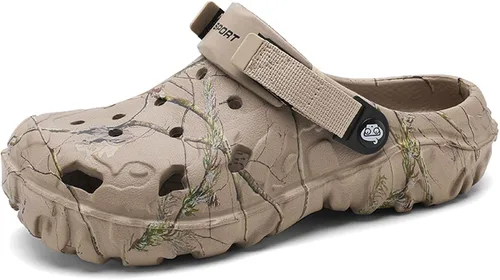Vista 7 de SECHRITE - Zuecos deportivos para hombre, sandalias para deportes al aire libre, zapatos de agua para la playa, sandalias ligeras y cómodas