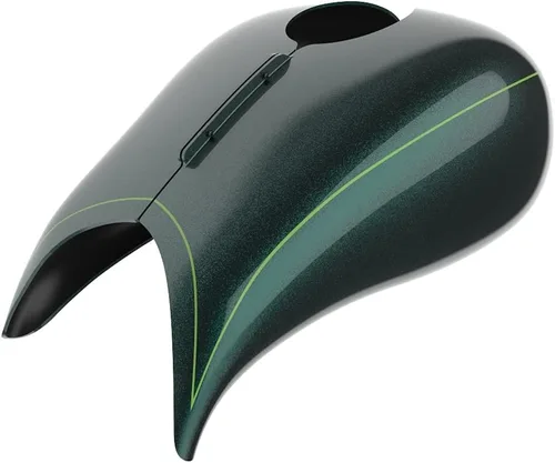 Vista 123 de Cubierta de tanque de combustible estirada para motocicleta Harley, cubiertas de tanque de 1 galón, protectores de combustible. Compatible