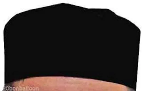 Vista 2 de 1 unids egipcio kufi koofi topi imam sombrero liso negro oración musulmán islámico islámico hombre superior simple diseño tela calavera ceremonia