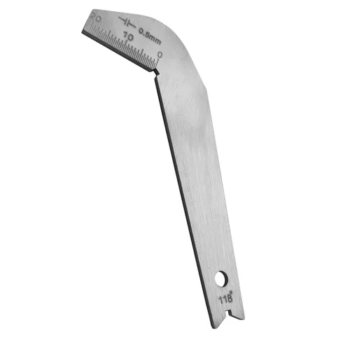 Vista 4 de 3 unids/set brocas Medidores de ángulo de acero inoxidable Sacapuntas Herramientas S/S Medidor de ángulo Herramientas de medición de mano con estuche