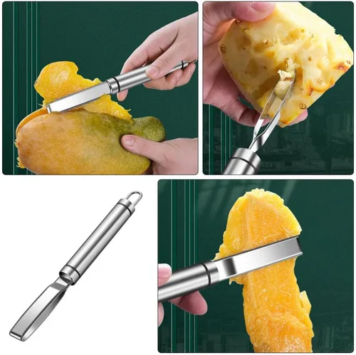 Vista 2 de Kichvoe Removedor de núcleo de mango de acero inoxidable para cortar y extraer núcleos sin esfuerzo, herramienta esencial de cocina para disfrutar