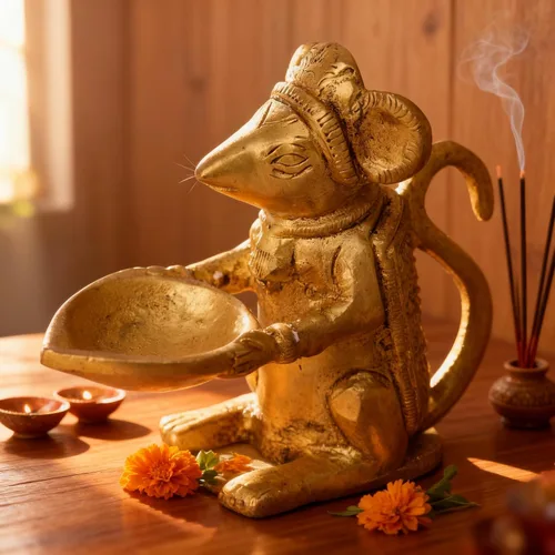 Vista 9 de GURU JEE™ Latón Diya Deepak para Puja Aarti Regalos Mechas de aceite Ghee Lámparas Deepam Deep Mandir