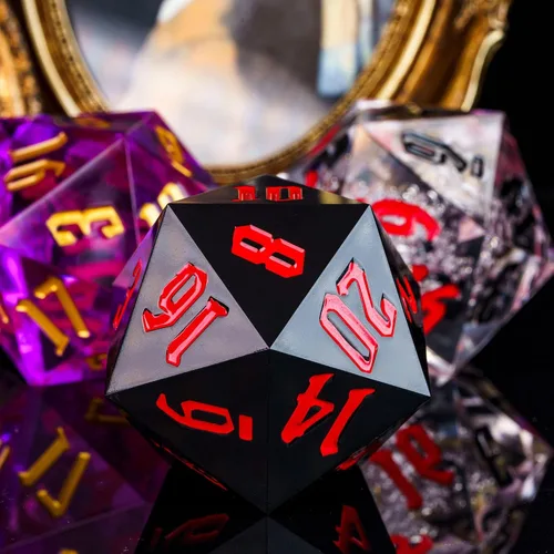 Vista 6 de D20 Dado Único de 55mm, Dado DND de 20 Caras, Dado D20 Gigante Poliédrico D&D de Tamaño Grande para Dungeons and Dragons, RPG, Juegos de Mesa MTG