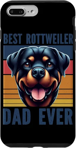Vista 12 de Rottweiler Dad Rottie Father Dog Parent Father's Day Retro Case for iPhone 16