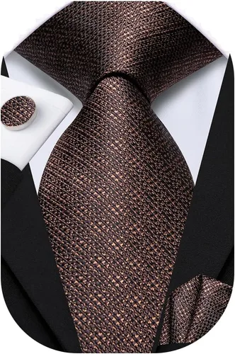 Vista 171 de Dubulle Corbata tejida de cachemira para hombre y gemelos de pañuelo para hombre, conjunto de gemelos para boda formal y negocios