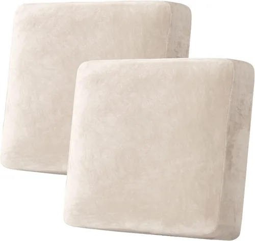 Vista 142 de H.VERSAILTEX Funda de cojín elástica de terciopelo para sofá, funda de cojín de felpa para cojines de silla, protector de muebles, cojín de asiento