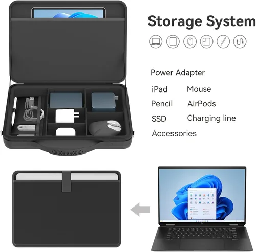 Vista 3 de Smatree - Funda de hombro para portátil Microsoft Surface de 15 pulgadas 7 Negro