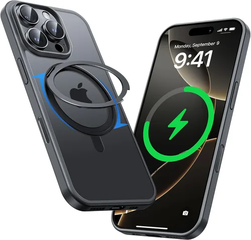 Vista 33 de MAGIC JOHN Soporte Magnético Invisible Giratorio 360° para Funda de iPhone 14 Pro [Agarre Antideslizante] [Compatible con MagSafe] 16 Pies