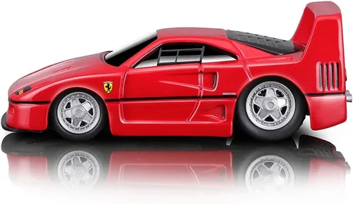 Vista 4 de Muscle Machines 15558 - Coche modelo fundido a troquel rojo Ferrari F40 1/64