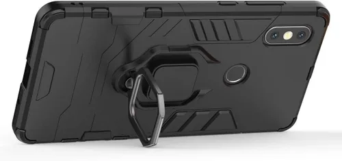 Vista 2 de LuluMain Compatible con funda Xiaomi Mi Mix 2S, soporte de anillo de metal, a prueba de golpes, carcasa de parachoques duro