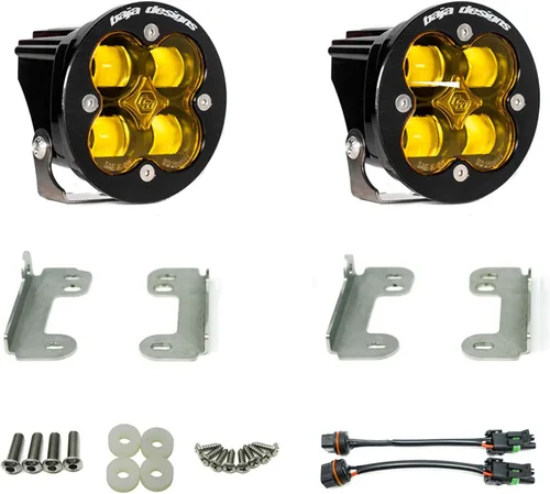 Vista 19 de Kit de luces LED de niebla de bolsillo Baja Designs Squadron-R SAE compatible con Jeep Gladiator 2020-22; Wrangler JL 2018-22 parachoques OEM
