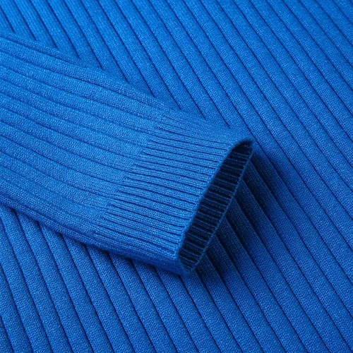Vista 5 de Suéter de cuello alto para hombre, ajustado, suave, tejido básico