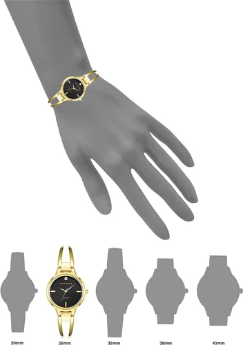 Vista 4 de Anne Klein - Reloj de brazalete con esfera de diamante auténtico para mujer
