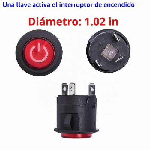 Vista 2 de weelye Una llave inicia el botón de interruptor de encendido Interruptor de botón de arranque Accesorio para auto eléctrico de niños con ruedas