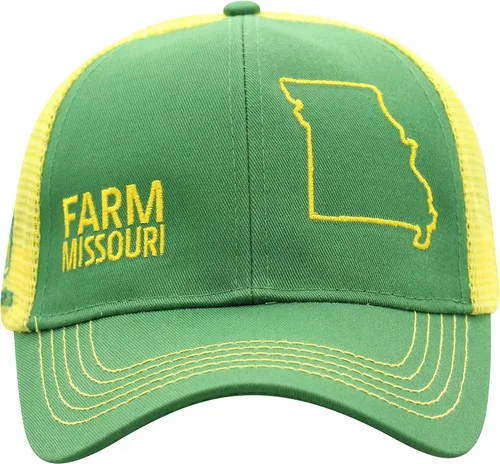 Vista 76 de John Deere Gorra de béisbol con logotipo y malla trasera con contraste, para hombre
