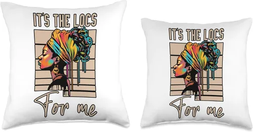 Vista 3 de Locs Afro Dreadlocks Love Natural Beauty Hair It's the Locs for Me Afro Hair - Almohada negra americana africana, 16 x 16 pulgadas, multicolor
