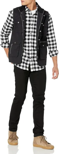 Vista 4 de Tienda Essentials - Camisa de franela de manga larga para hombre disponible en tallas grandes y altas