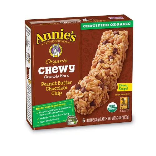 Vista 19 de Annie's Barras de granola masticables orgánicas, chispas de chocolate, 12 unidades (paquete de 6)