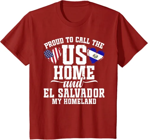 Vista 17 de Traje salvadoreño para hombre y mujer, camiseta de El Salvador con la bandera de Estados Unidos, Negro -, Pequeña