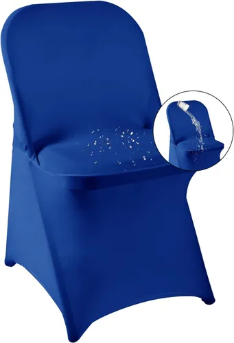 Vista 19 de magalo Paquete de 12 fundas para sillas plegables de elastano negro, impermeables, elásticas, para bodas, fiestas, banquetes de comedor y otros