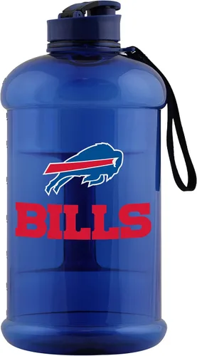 Vista 23 de FOCO Logotipo del equipo de la NFL Botella de agua deportiva grande de plástico transparente de 2L