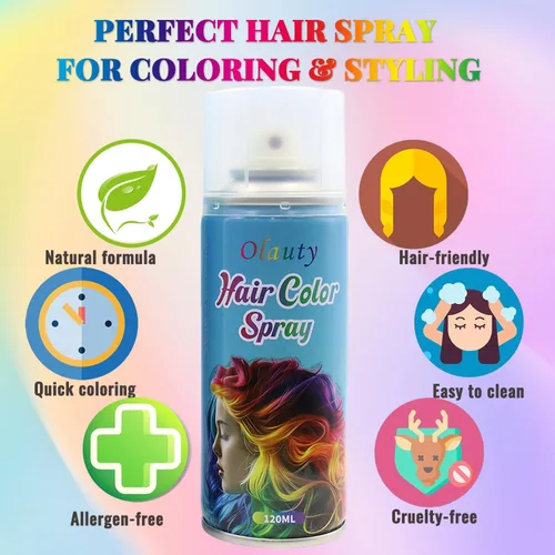 Vista 6 de Spray para cabello rojo, spray de color para el cabello para mujeres