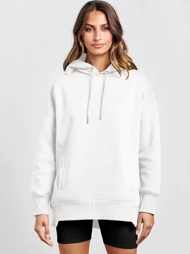 Vista 9 de ANRABESS Sudaderas con capucha de gran tamaño para mujer, sudadera de forro polar 2024, trajes de moda para adolescentes y niñas