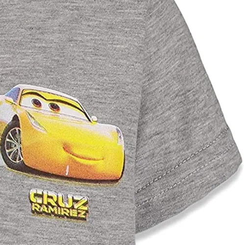 Vista 5 de Disney Pixar Cars Tow Mater Lightning McQueen - Paquete de 3 camisetas para bebés y niños grandes