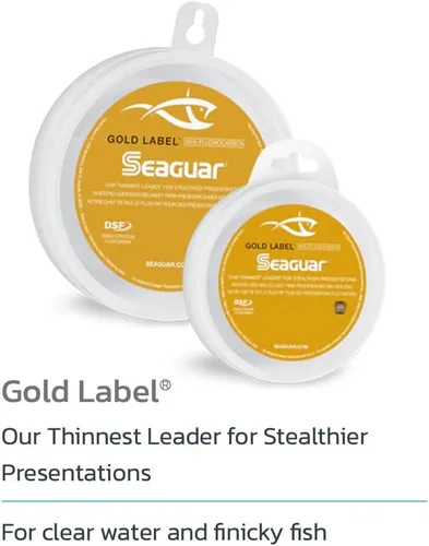 Vista 2 de Seaguar Gold Label Línea líder de pesca en agua dulce y salada, 100% fluorocarbono