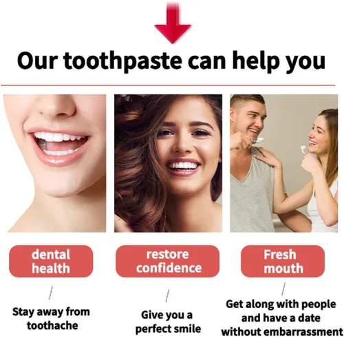 Vista 4 de Pasta de dientes probiótica SP-6, cuidado de limpieza profunda, pasta dental ultra blanqueadora de aliento fresco.