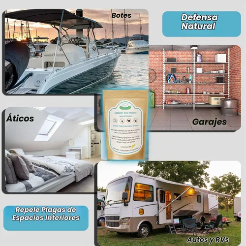 Vista 5 de UpBloom - Repelentes totalmente naturales para proteger el hogar y el garaje contra ratones, arañas, cucarachas e insectos, 10 bolsas para control