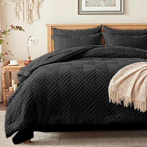 Vista 18 de Zzlpp Juego de edredón individual de 5 piezas, ropa de cama beige en una 01 - Beige