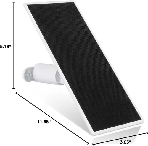 Vista 8 de Wasserstein Panel solar de alta calidad, cargador de panel solar para Google Nest Cam exterior o interior, batería - 3.5 W de energía solar - Hecho