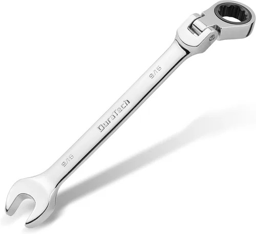 Vista 12 de DURATECH Llave combinada de trinquete con cabeza flexible de 1/2", SAE, 72 dientes, acero CR-V