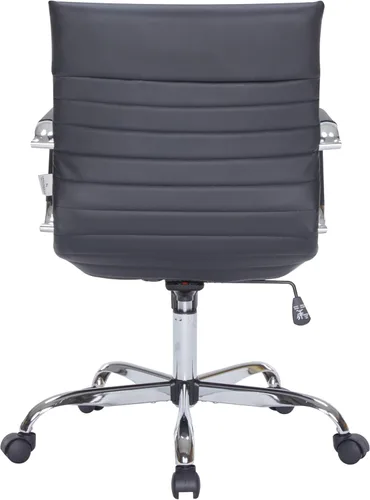 Vista 9 de LeisureMod Silla de oficina ejecutiva ergonómica con soporte lumbar, silla de escritorio giratoria de cuero ajustable, silla de computadora