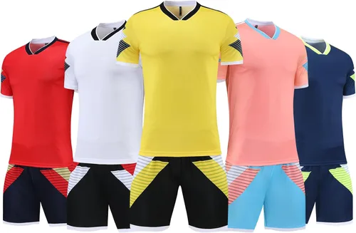 Vista 4 de Camiseta de fútbol personalizada para hombres y mujeres, uniformes de fútbol personalizados para niñosadultos con nombre y logotipo del