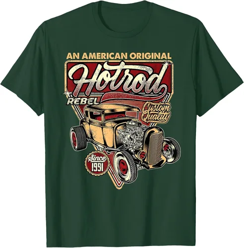 Vista 12 de Camiseta vintage Hot Rod Speed and Power para hombre Asphalt Grey