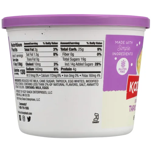 Vista 5 de Kozy Shack Receta original de pudín de tapioca, envase de 22 oz