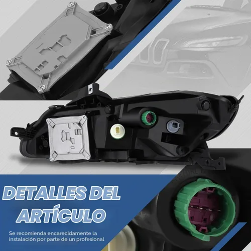 Vista 6 de Auto Dynasty Conjunto de faros LED DRL compatibles con Jeep Cherokee 2014-2018, 4 pares de faros halógenos de repuesto con tira de luz