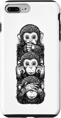 Vista 12 de Three Wise Monkeys See No Evil Hear No Evil Speak No Evil Case for iPhone 16