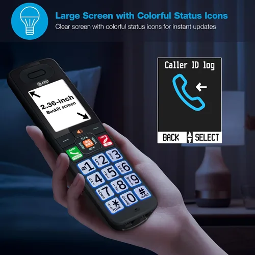 Vista 4 de Teléfono inalámbrico AT&T con sistema de contestador — BL108